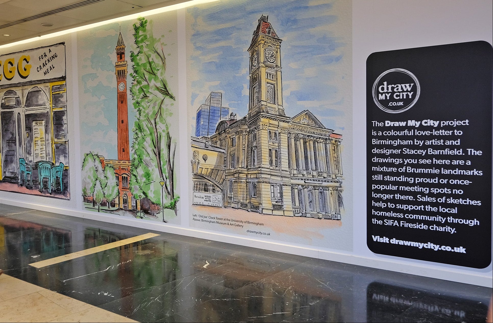 Birmingham Landmarks in Watercolour  - 25th or 26th June