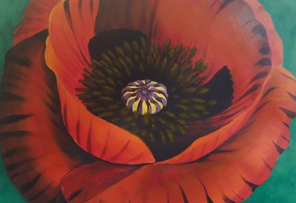 Georgia O’Keeffe Inspired Flower in Acrylics – 5/6th March